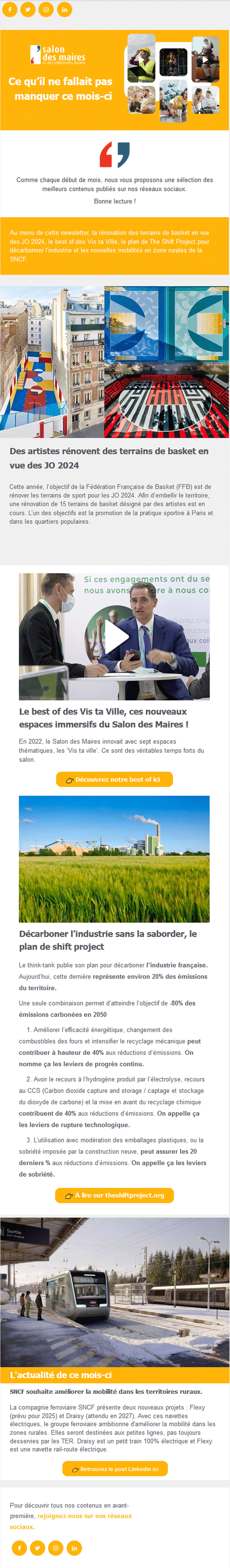 la newsletter du mois d'avril 2022 du SMCL 