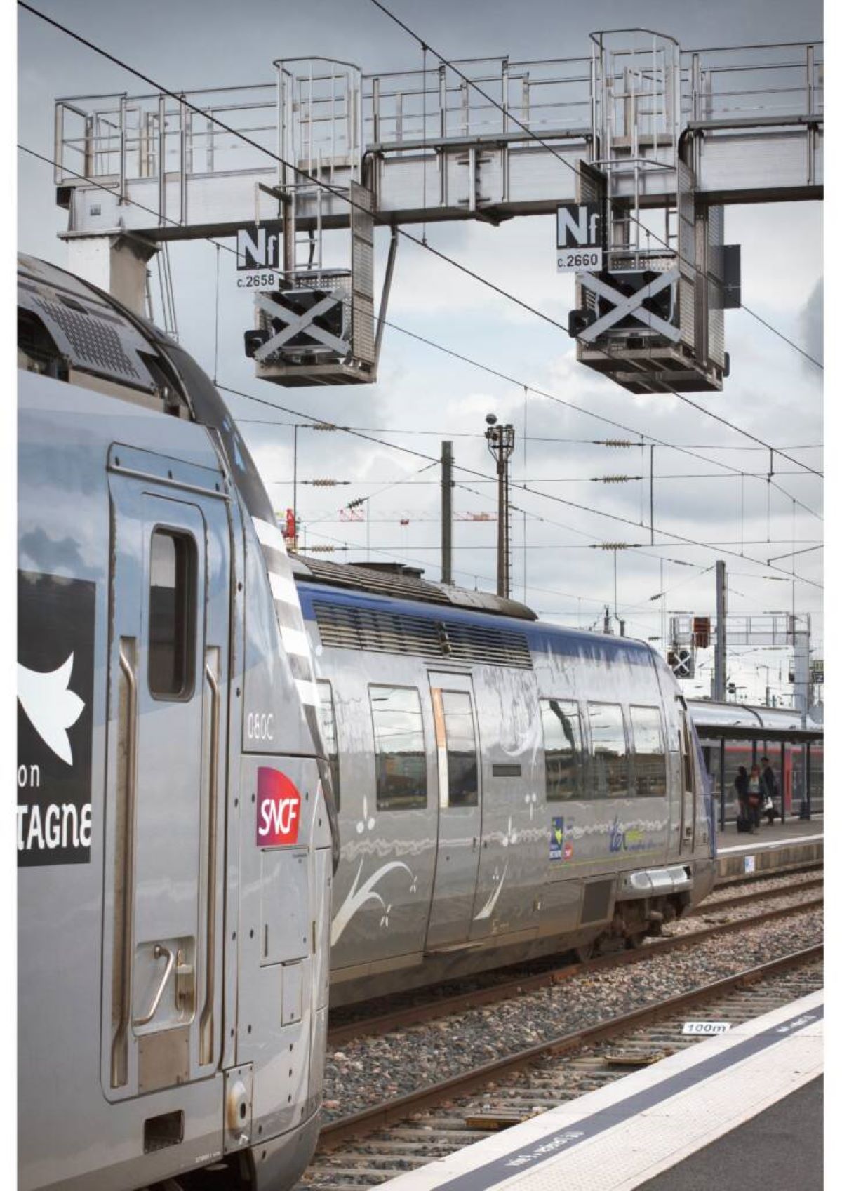 SNCF RESEAU – Deux trains sur la même voie (2TMV) en gare de Rennes – Pavillon 4 - G119